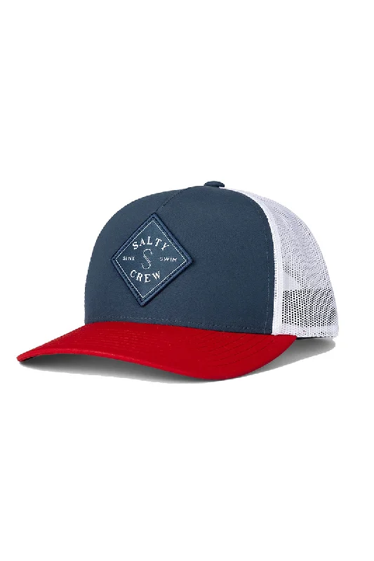 holiday-themed-hat-Salty Crew Sealine Retro Trucker Hat - Navy / Red