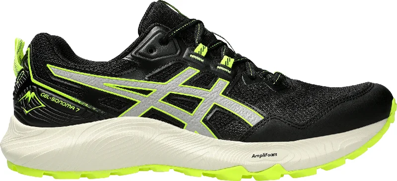 Camping hiking step counters-Asics Gel Sonoma 7 Mens Trail Running Shoes - Black