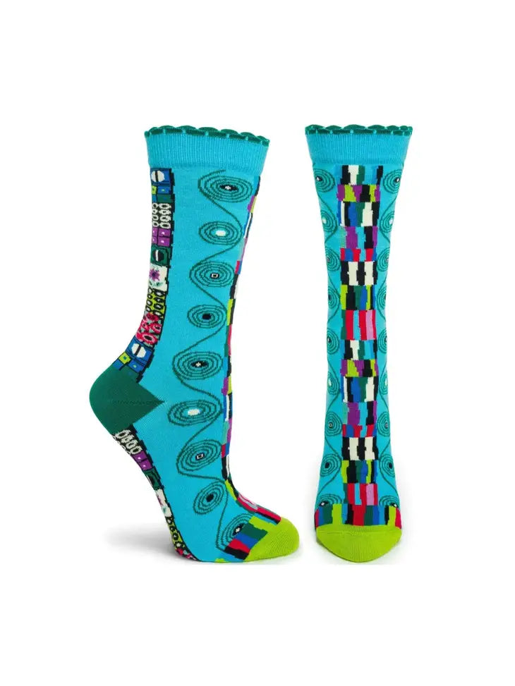 socks for minimalist shoes-Women's Patterned Mercerized Cotton Socks