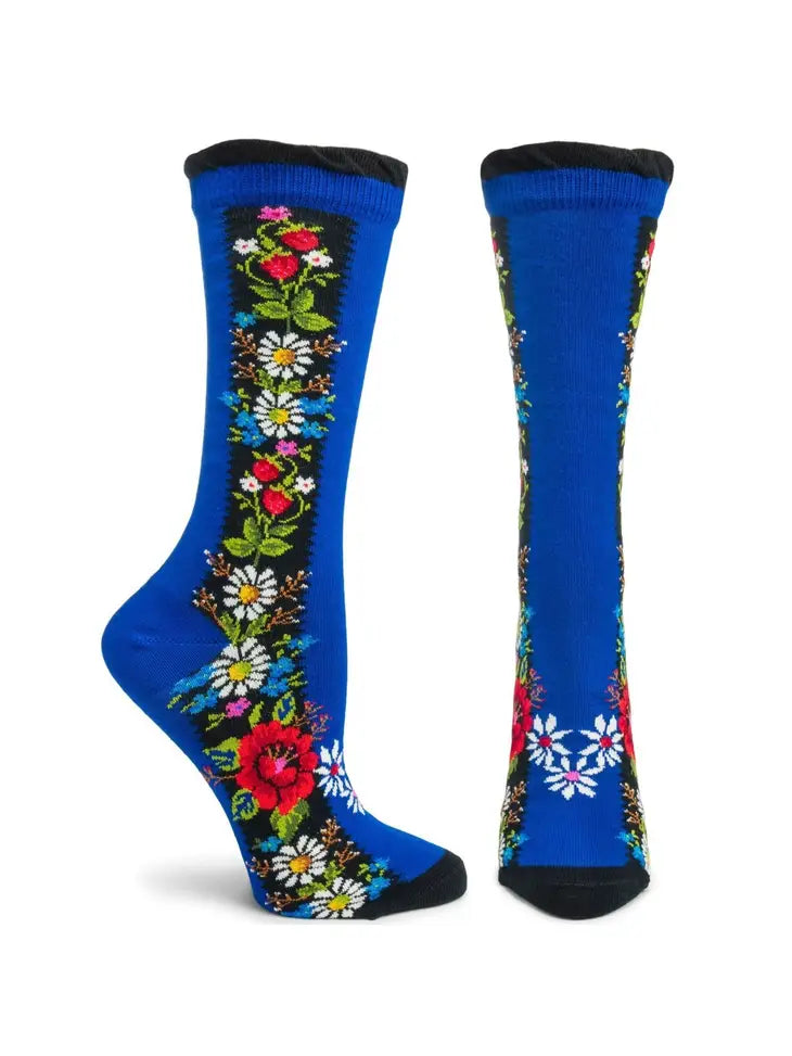 socks for formal wear-Women's Patterned Mercerized Cotton Socks