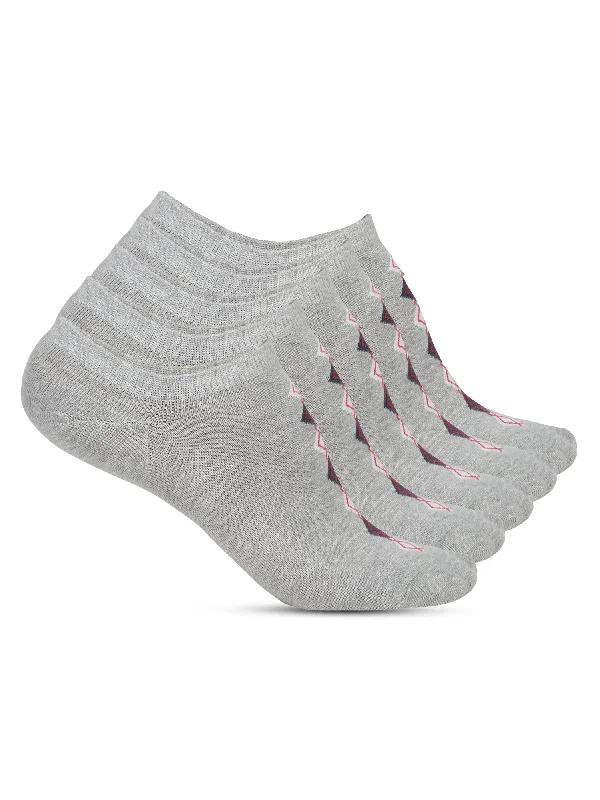 socks for outdoor festivals-Men's Grey Melange Fashion No Show / Loafer Socks -Pack of 5