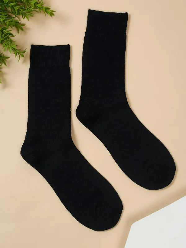 thin socks for summer-Men's Navy Blue Basic Crew length Socks -Pack of 3