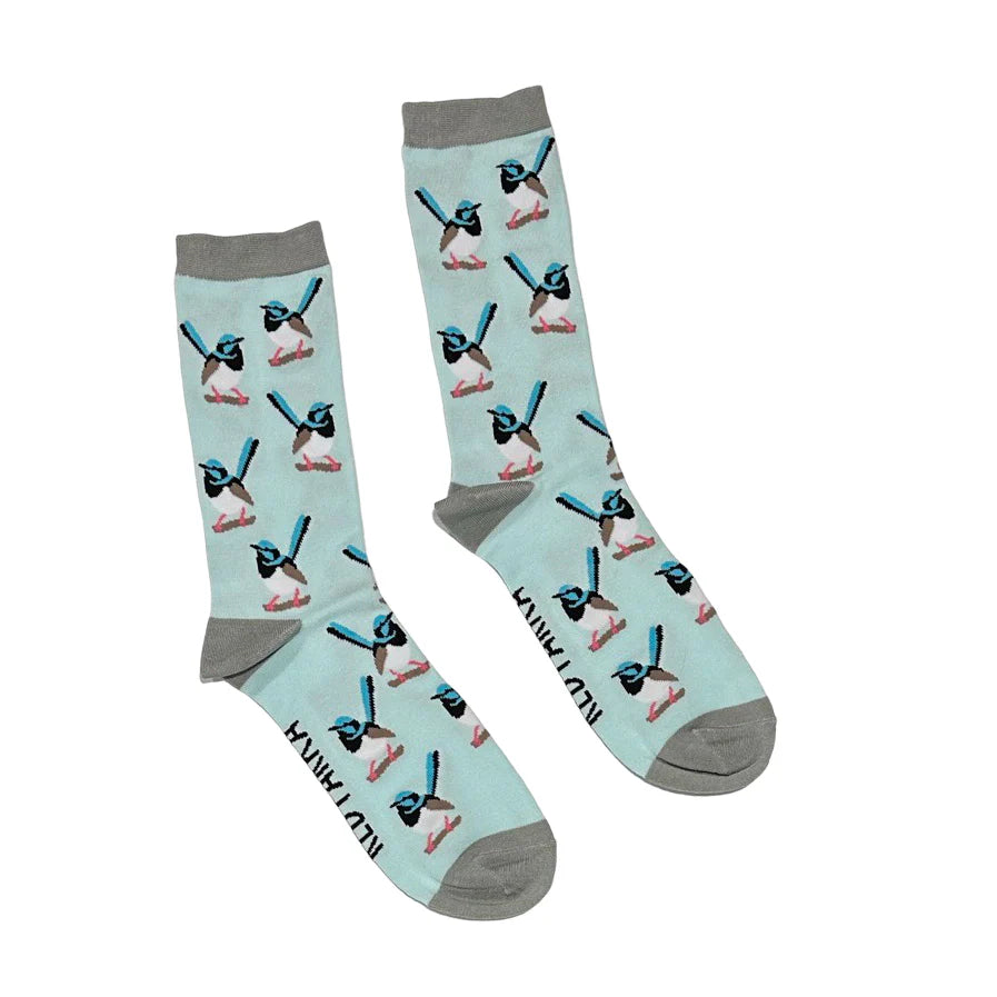 socks for weekend trips-Fairy Wren Socks