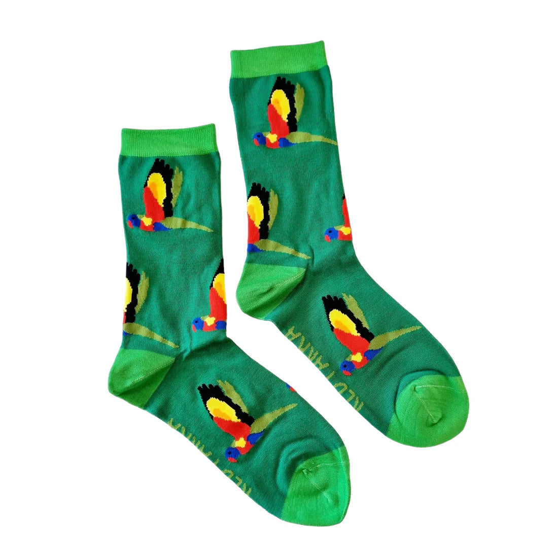 socks for cold mornings-Rainbow Lorikeet Socks