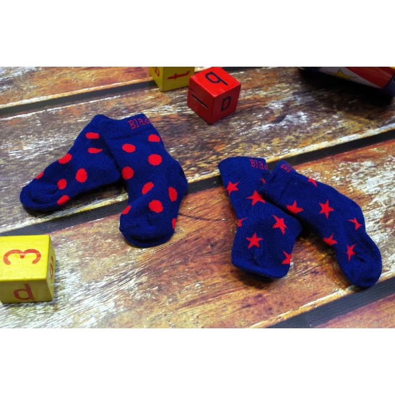 grip socks for pilates-Blade and Rose Navy and Red Socks