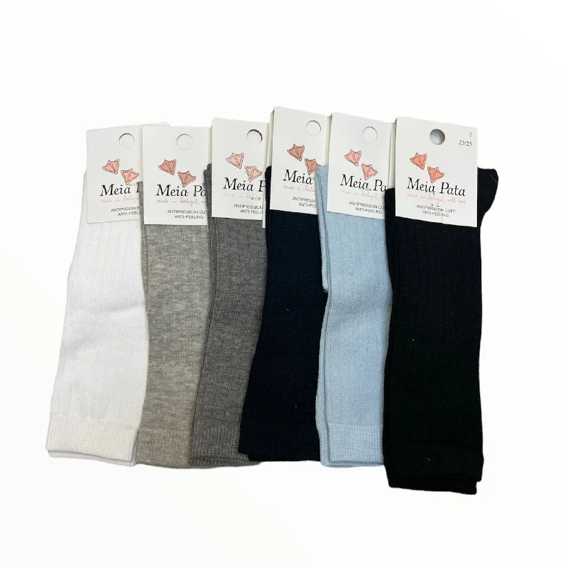 designer socks for men-Classic Ribbed Knee Hi