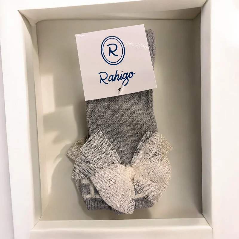 socks with soft cotton-Gray and Beige Socks