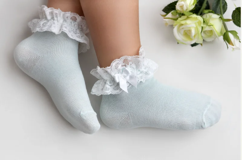 premium wool socks-Lace Ankle Sock