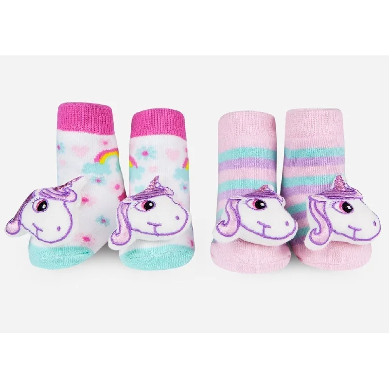 casual socks for everyday-Waddle Unicorn Rattle Socks