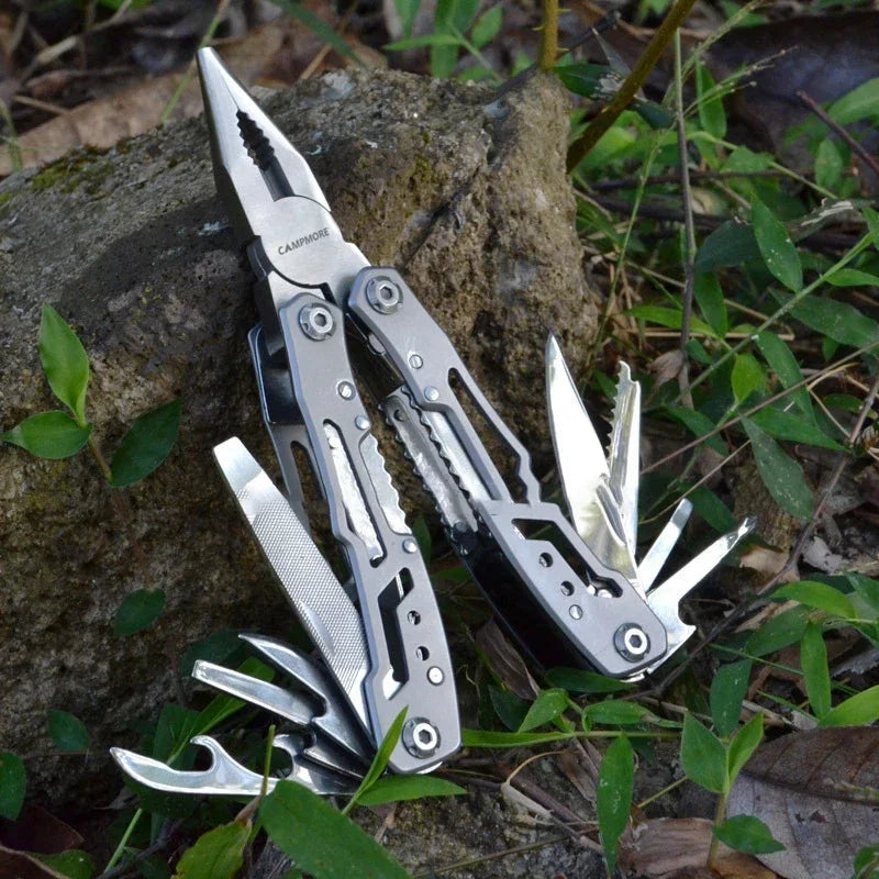 versatile camping fire bellows-Portable Stainless Steel EDC Folding Multifunction Tool Survival Tool