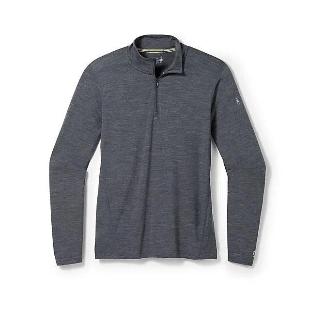 Camping hiking road trips-Men's Classic All-Season Merino Base Layer 1/4 Zip