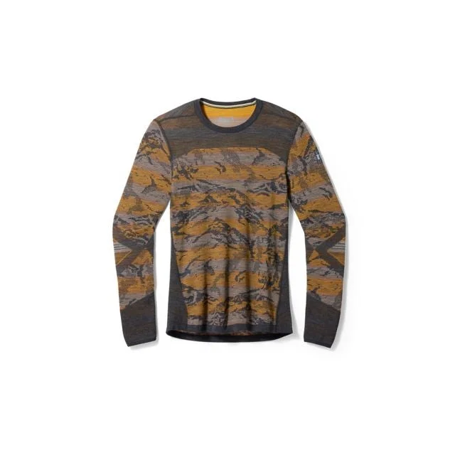 Camping hiking meditation spots-Men's Intraknit Thermal Merino Base Layer Pattern Crew