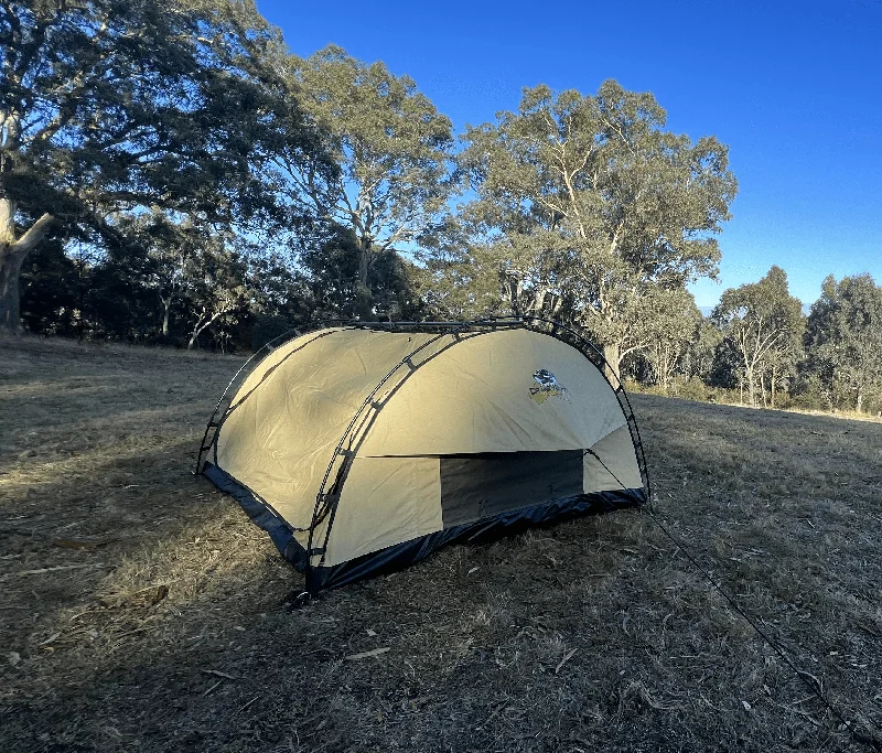 Camping hiking trail cabins-Dome Deluxe Double Swag & Bag by Cranky Croc