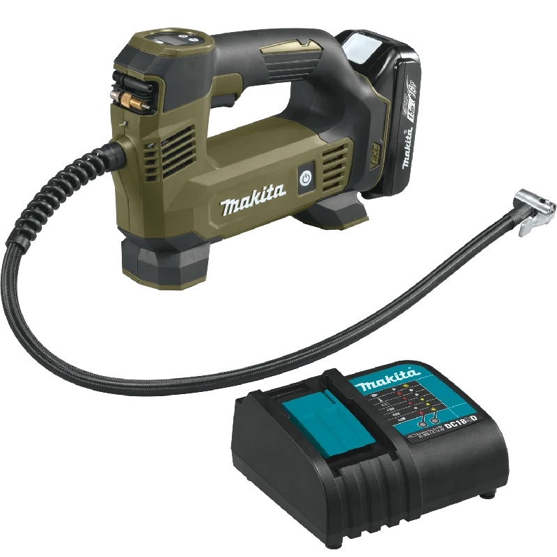 Camping hiking solo adventures-Makita Outdoor Adventure 18V Inflator Kit (1.5Ah)