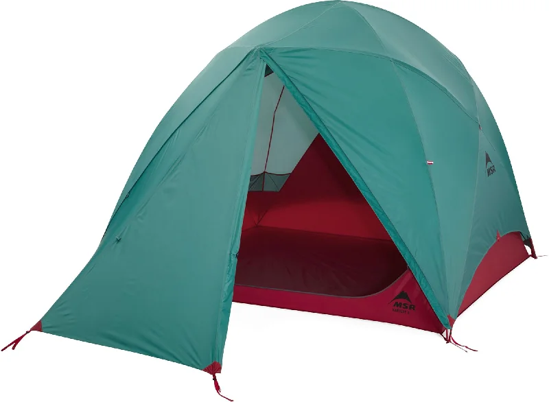 Camping hiking rocky terrain-MSR Habitude 4 Tent