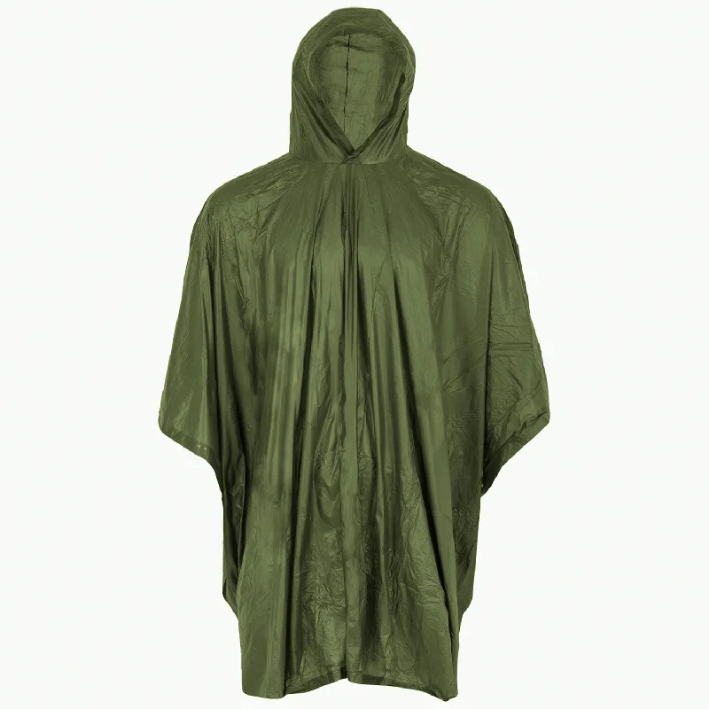 Camping hiking rocky terrain-Multi-Purpose Poncho, Olive