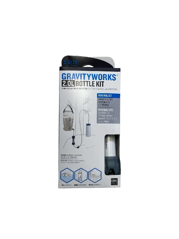 Camping hiking trail crafts-Platypus GravityWorks 2.0L Water Filter Bottle Kit