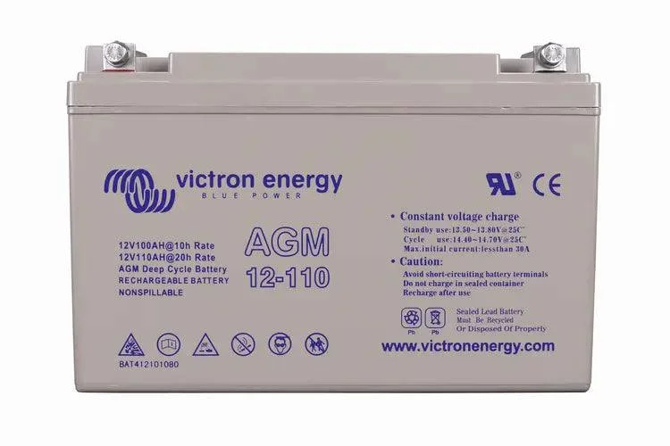 Camping hiking descent tips-VICTRON 12V/110AH AGM DEEP CYCLE BATTERY (REPLACEMENT POWERTOP BATTERY)